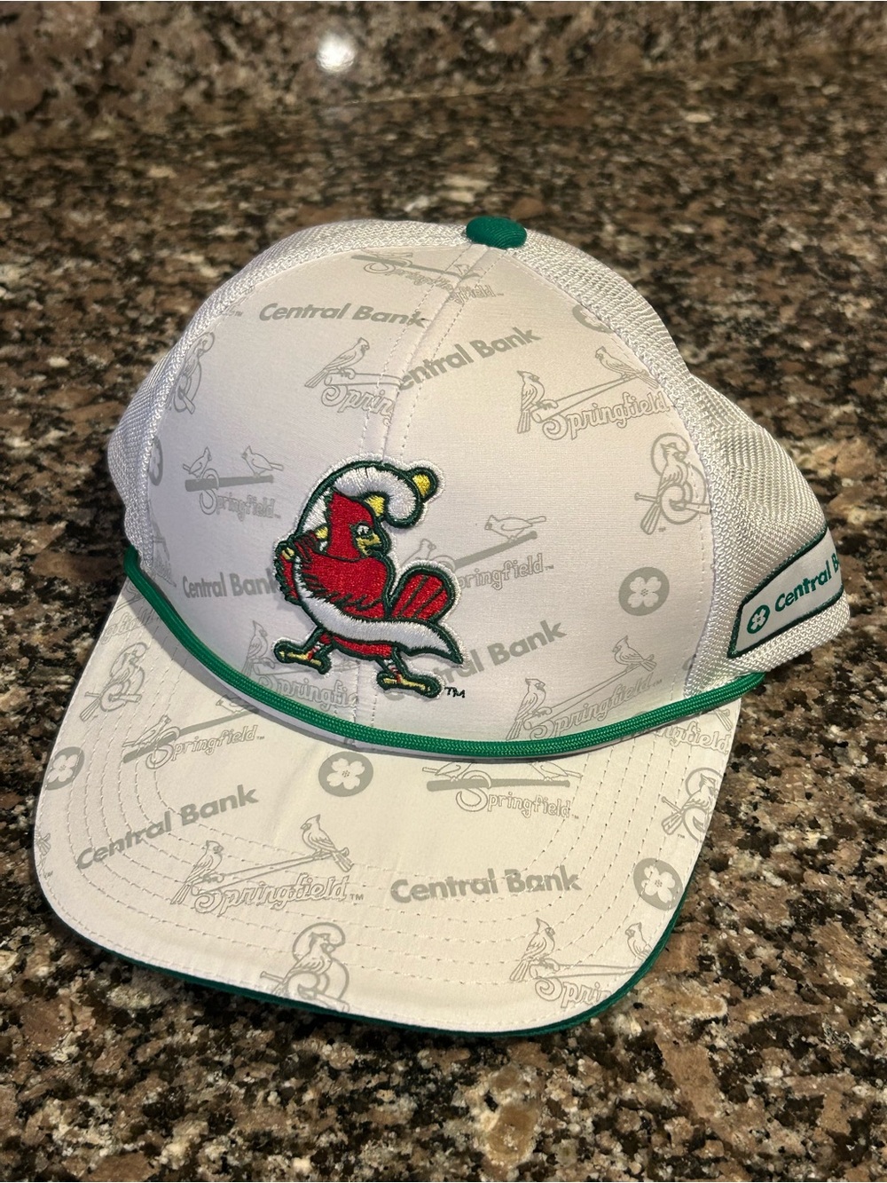 Springfield Cardinals 2021 SGA Baseball Hat White Green SnapBack